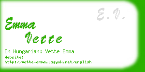 emma vette business card